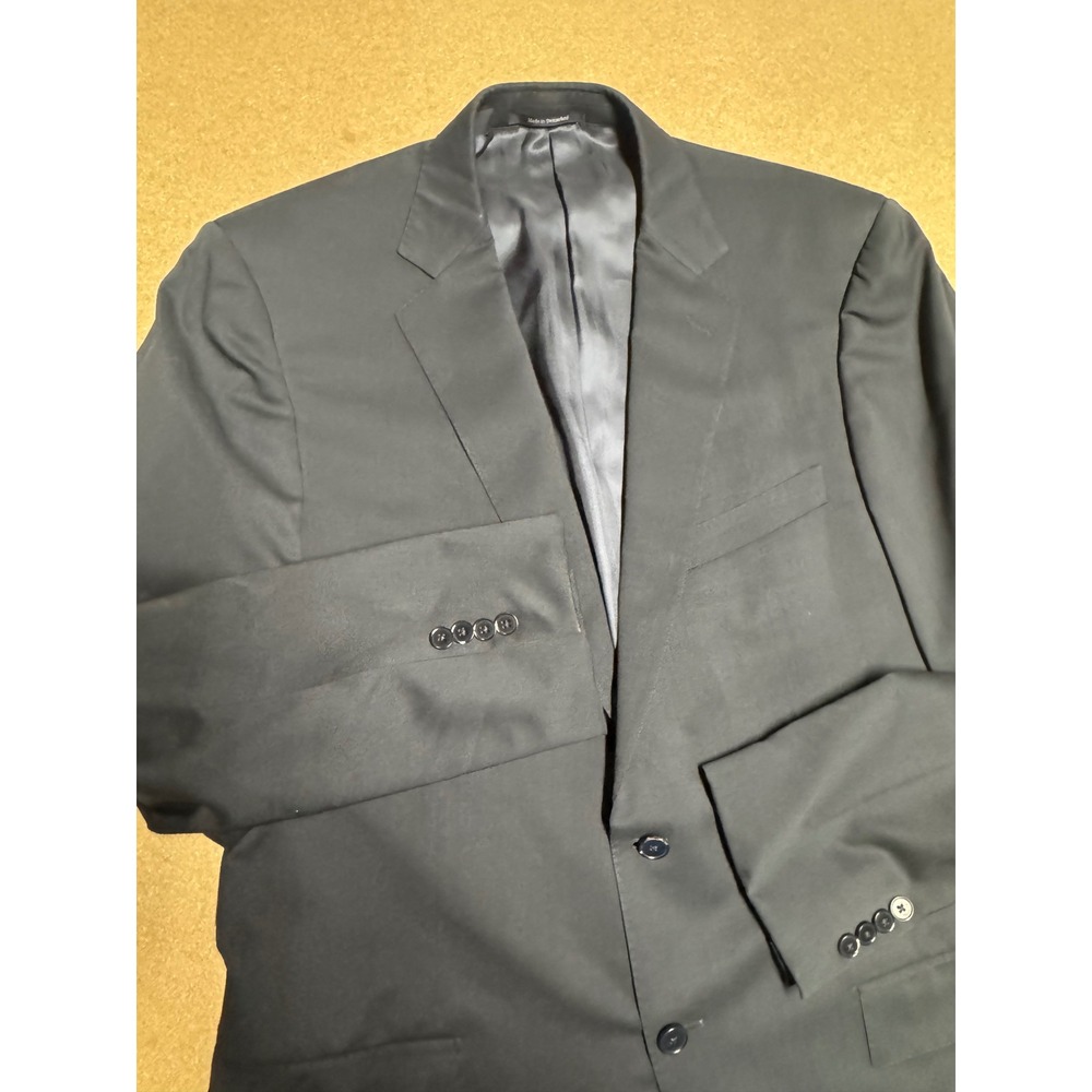 Ermenegildo Zegna Blazer Suit Jacket  Black‎ Made in Switzerland Size 56 L $500